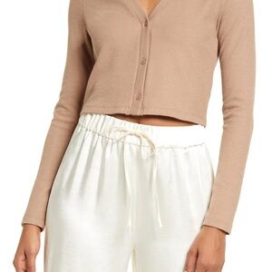 4th & Reckless Tan Cropped Cardigan
